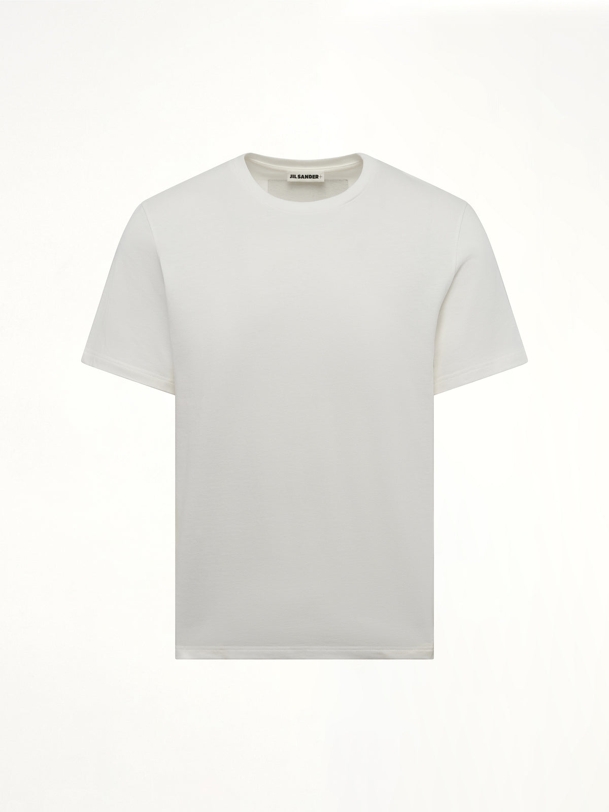 Leather Patch T-Shirt in Porcelain