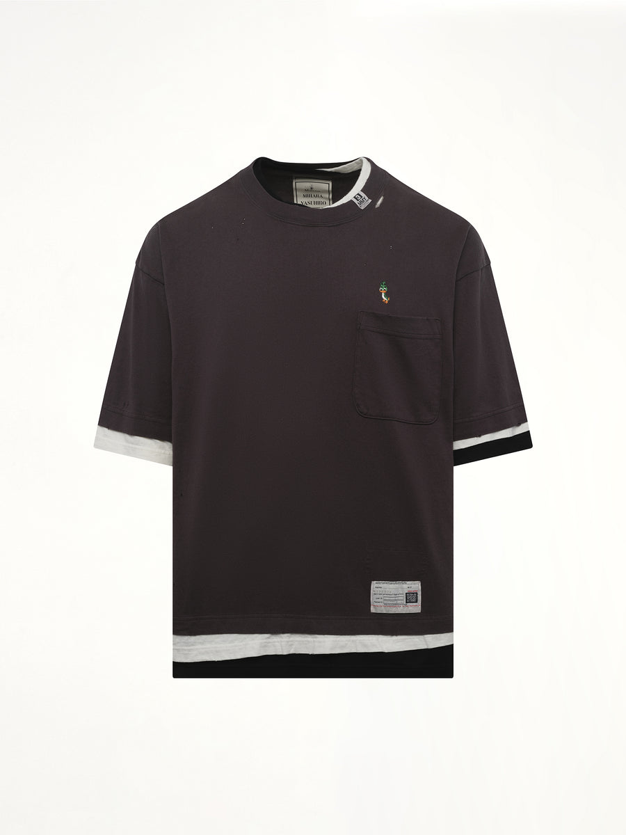Triple Layered T-Shirt in Black