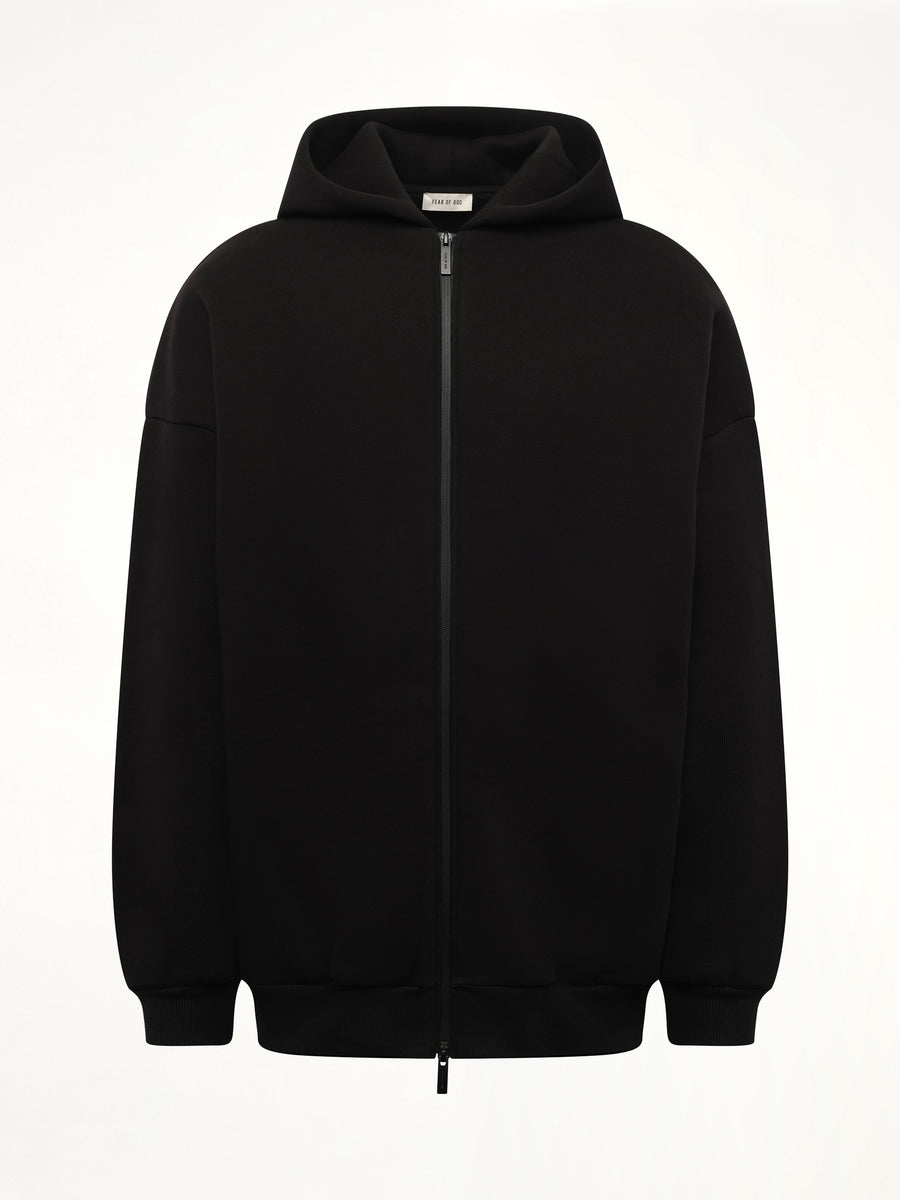 Zip Hoodie in Black