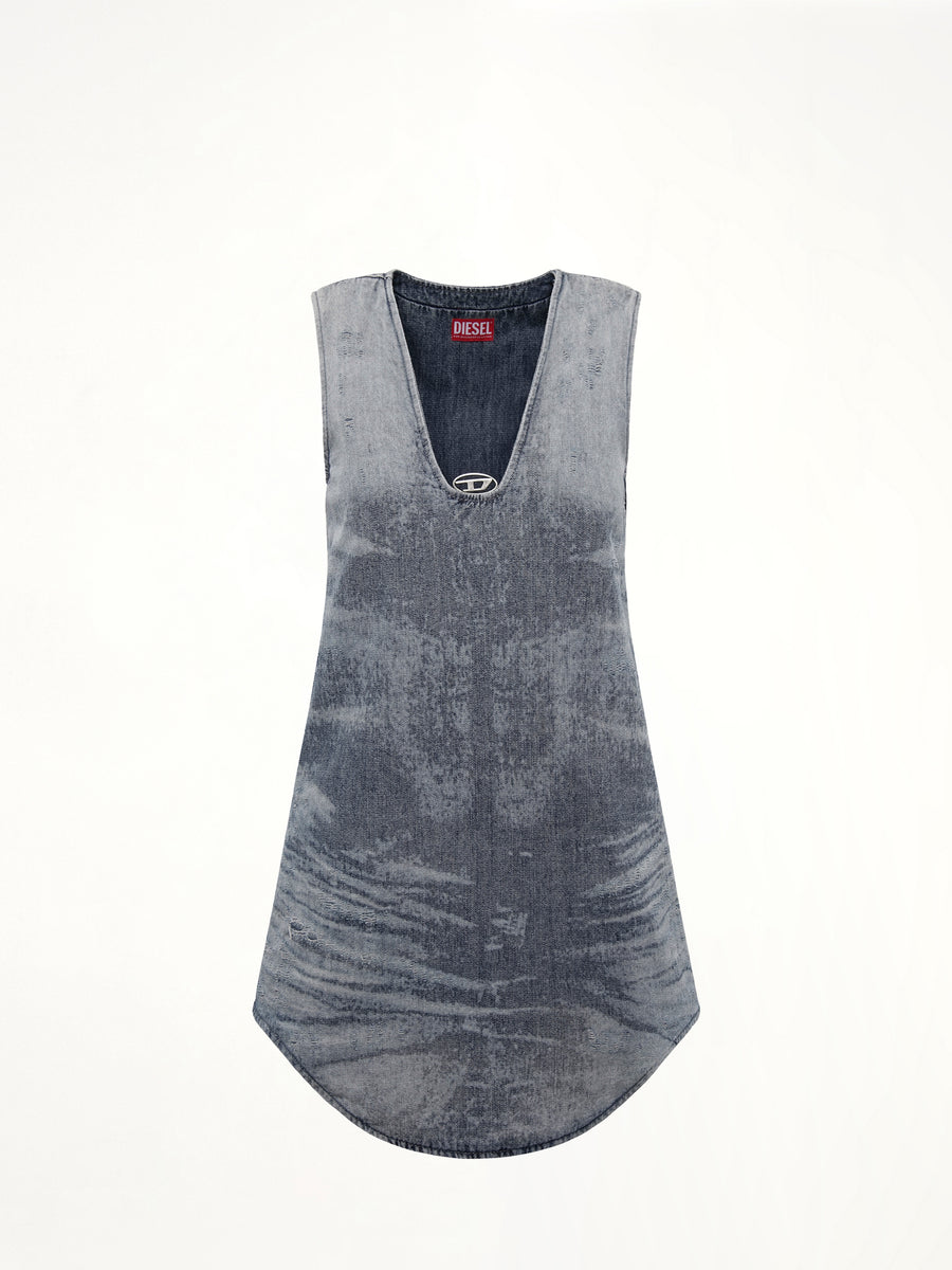 DE-LARIS-DRESS-FSH in Blue