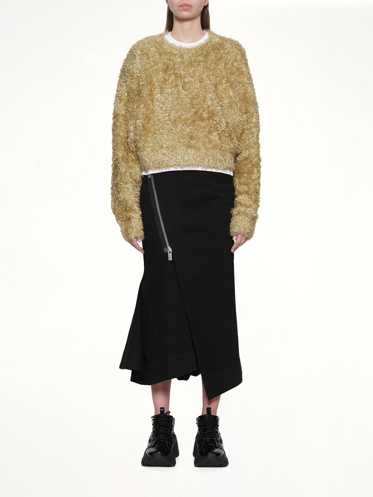 Polyester Lame Knit in Gold