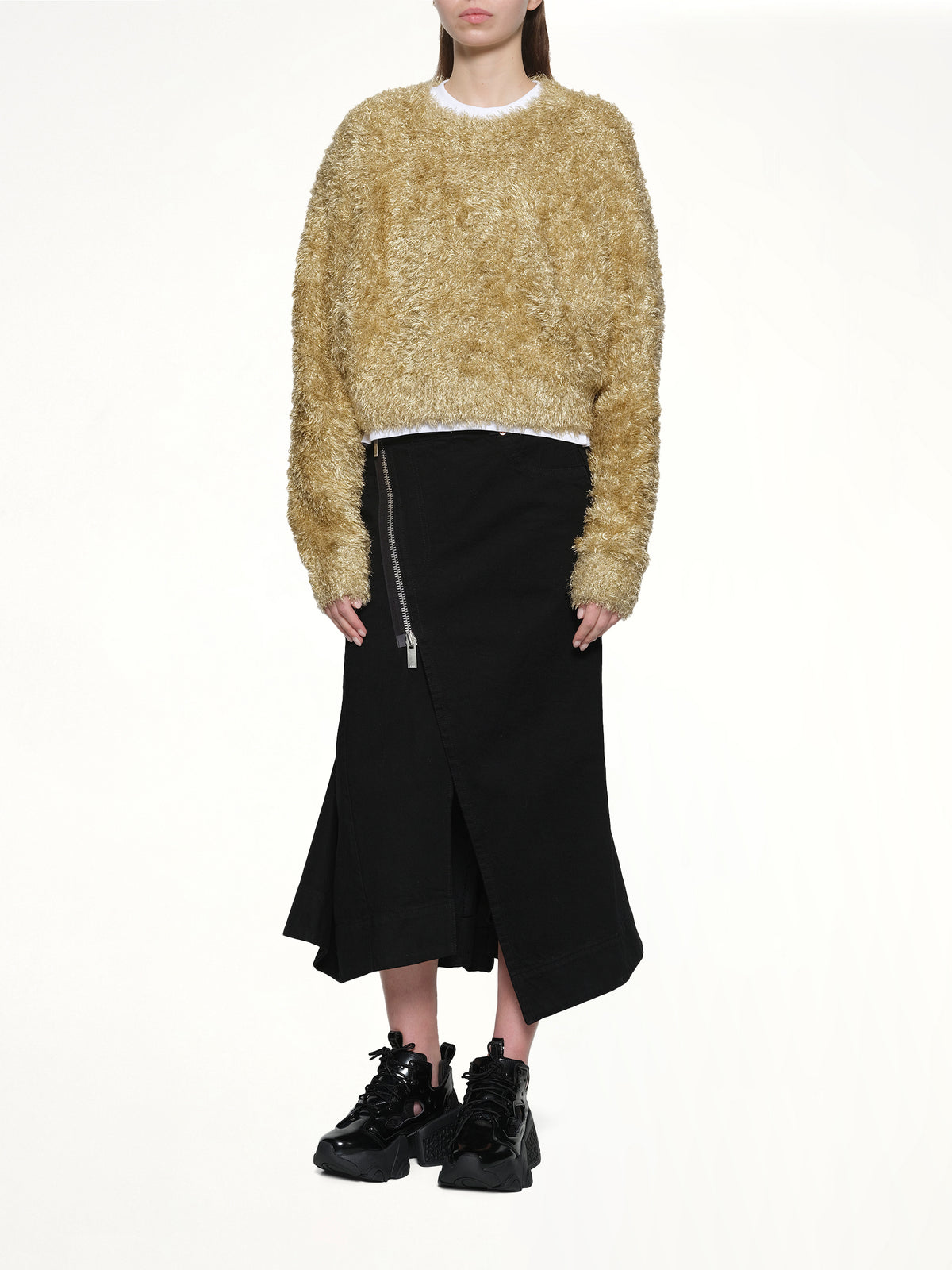 Polyester Lame Knit in Gold