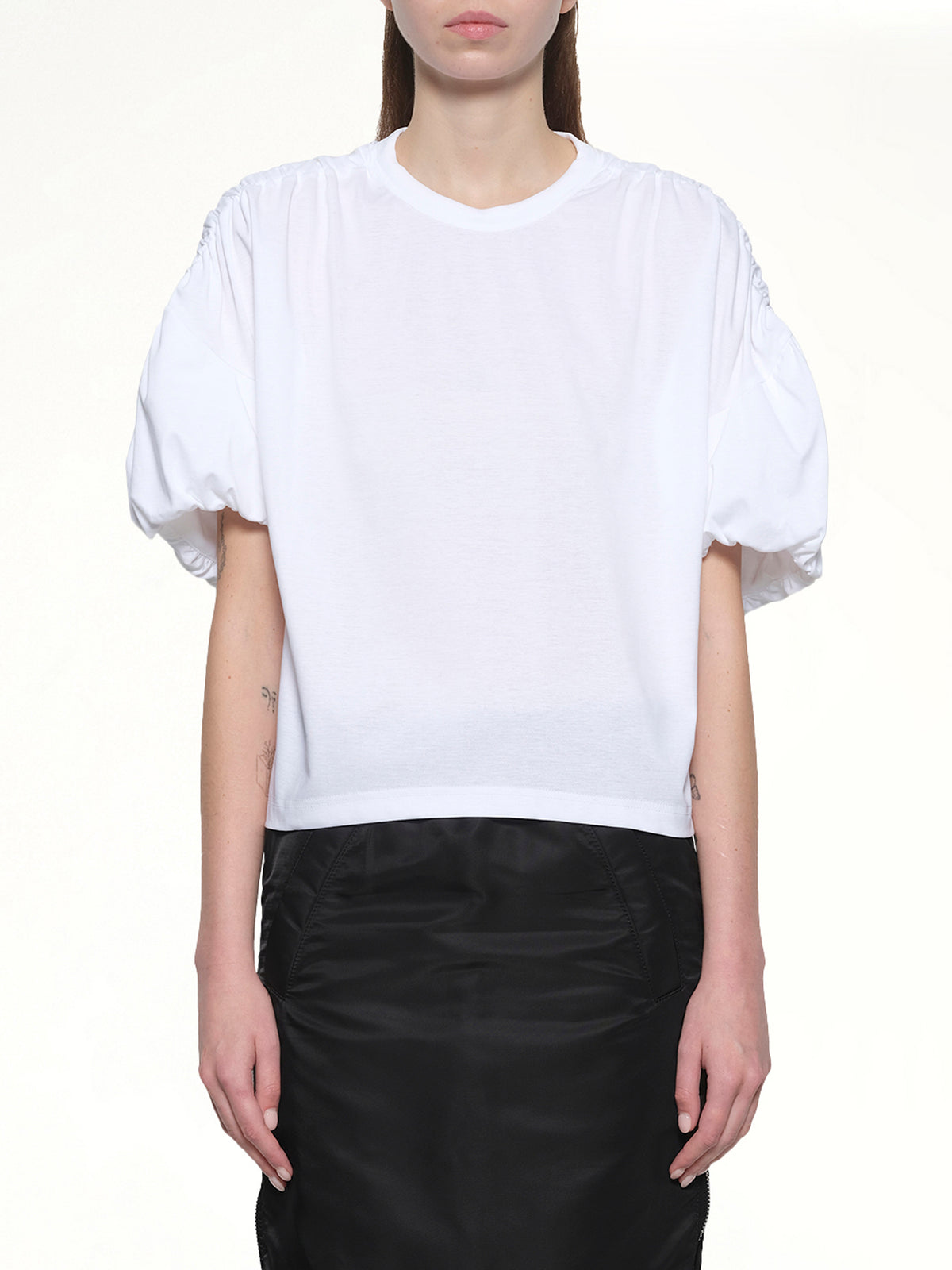 Cotton Ponte T-Shirt in White