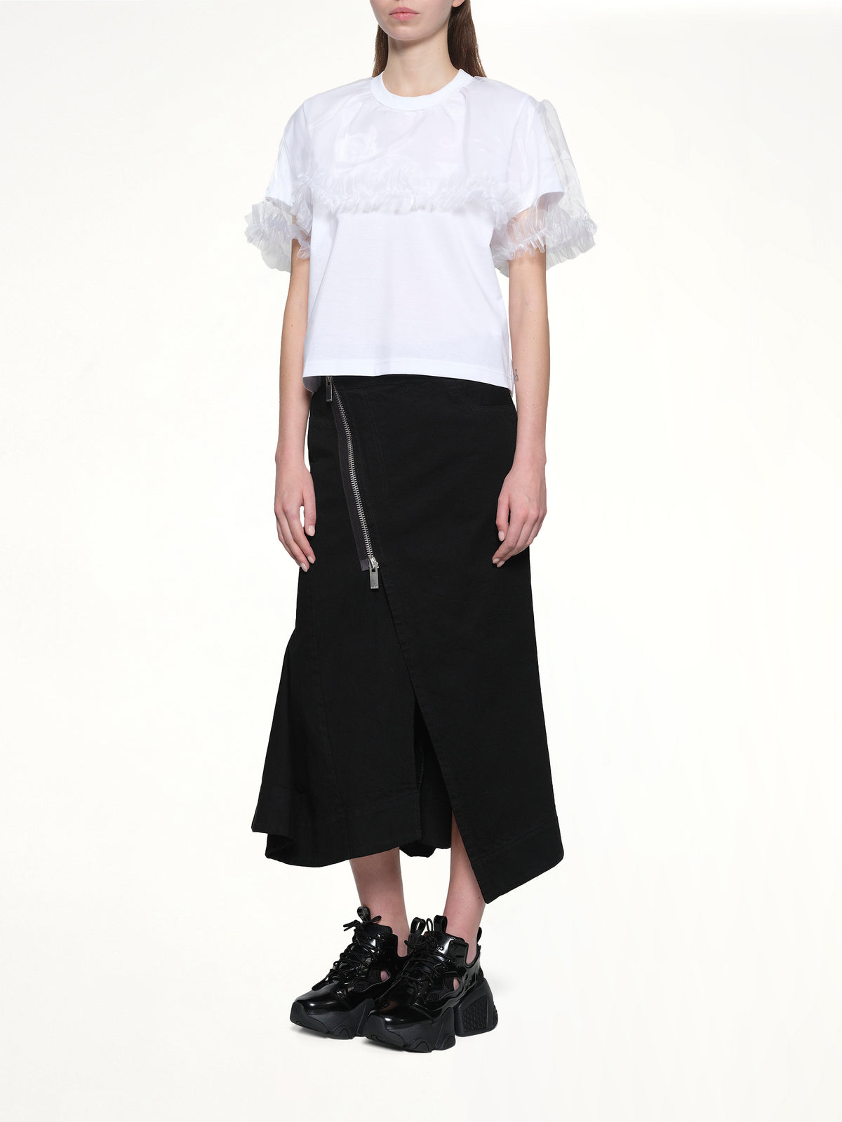 Tulle T-Shirt in White