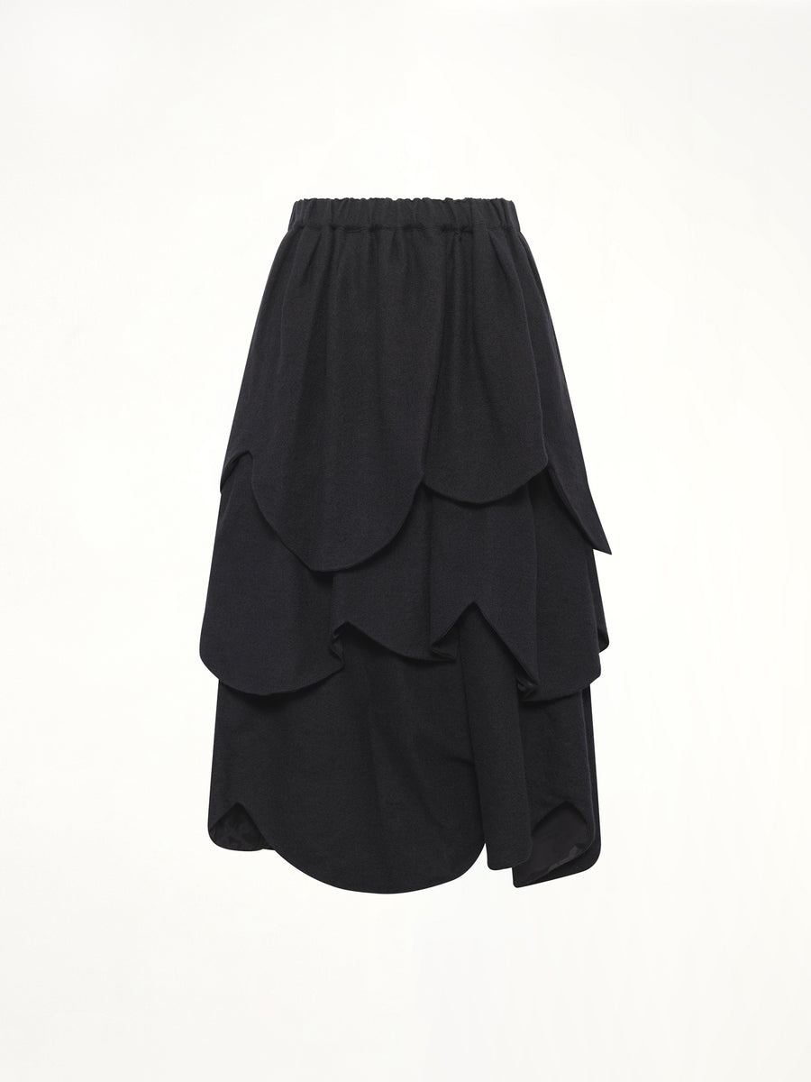 Gathered Skirt in Black