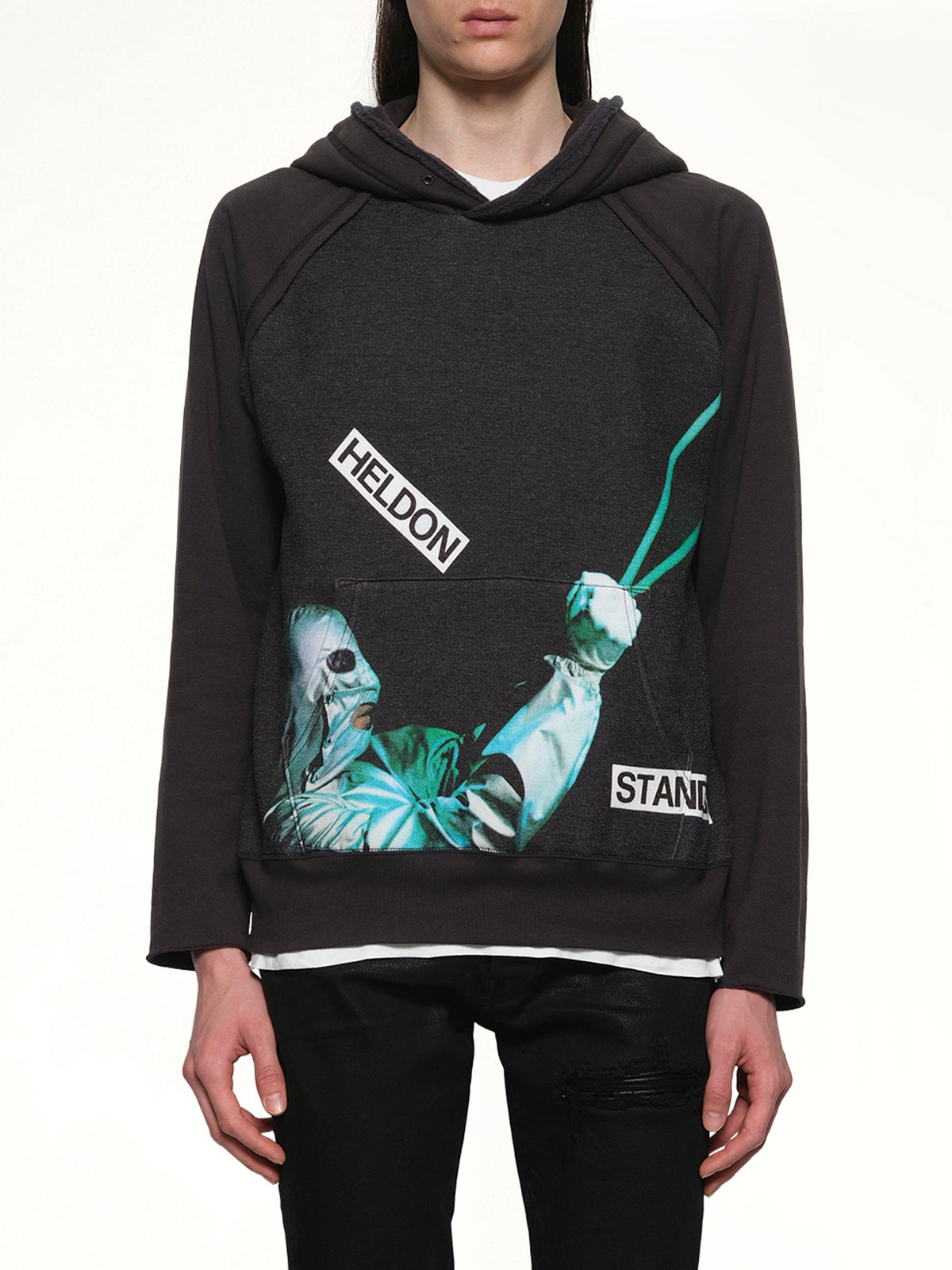 Heldon Stand By Hoodie in Black