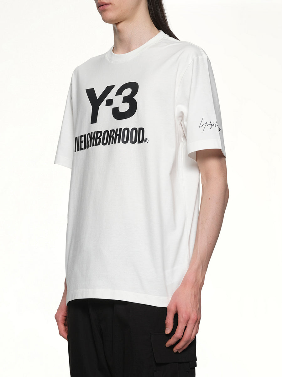 Y-3 X NBHD Logo T-Shirt in White