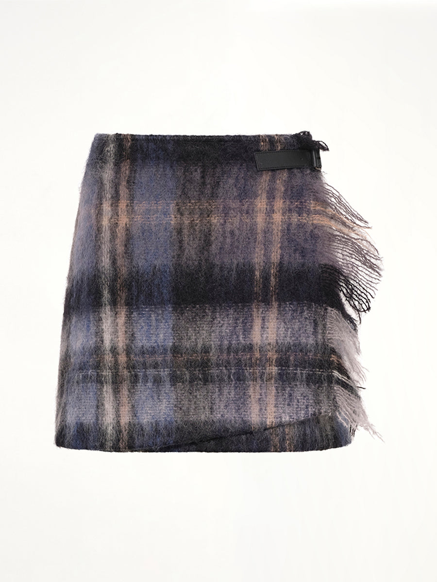 Mohair Skirt in Blue/Multicolour