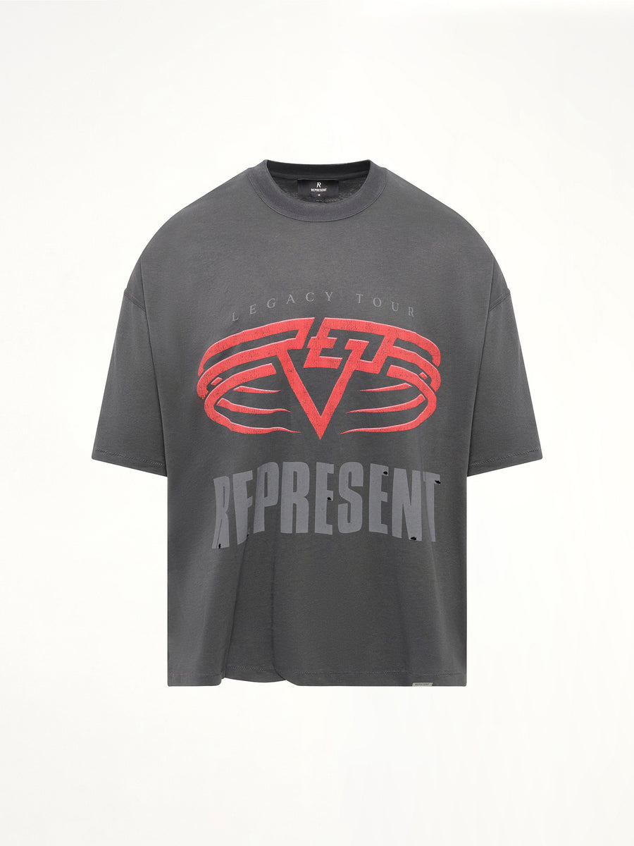 Reversible Living Legacy Falcon T-Shirt in Sun Fade Grey