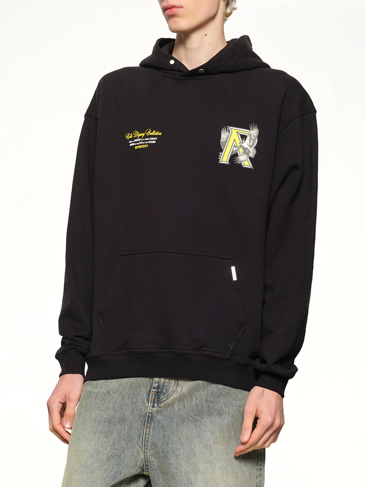 Legacy Falcon Hoodie in Jet Black