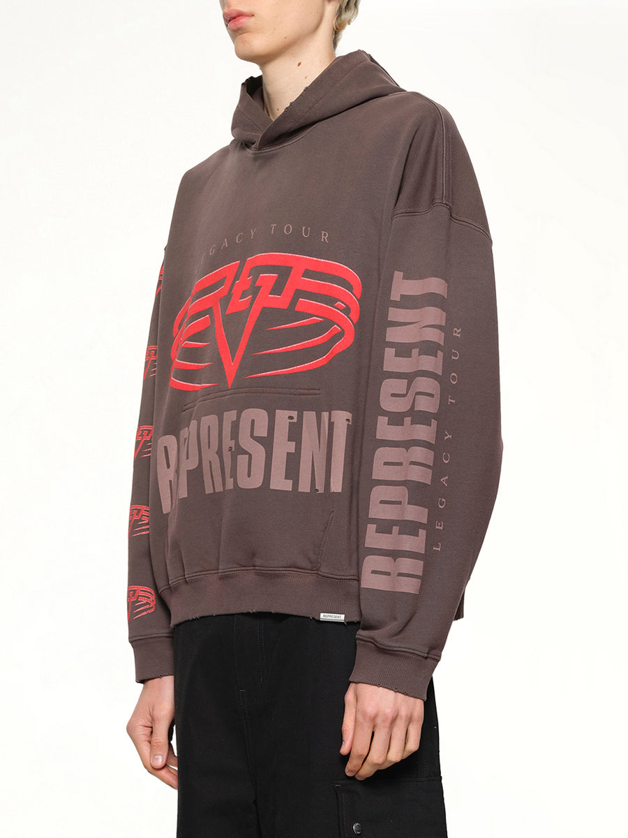 Reversible Living Legacy Falcon Hoodie in Nero