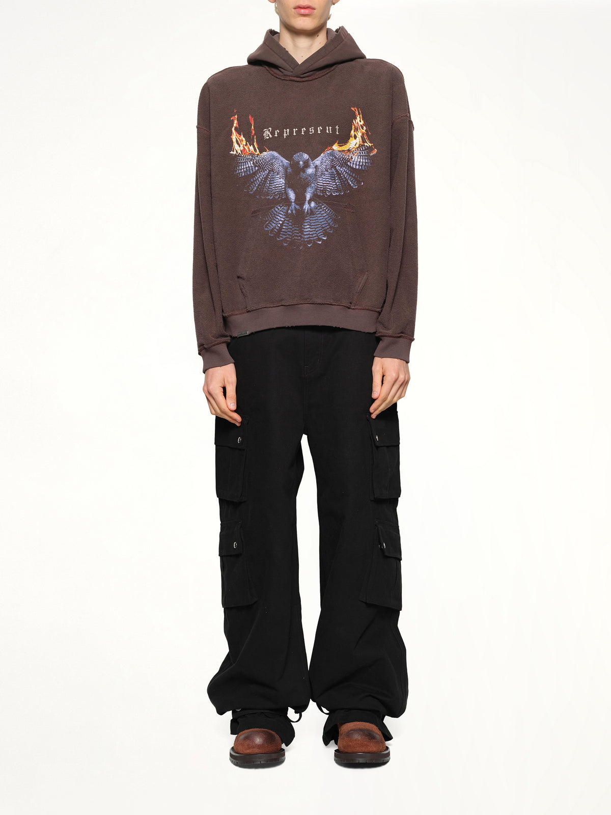 Reversible Living Legacy Falcon Hoodie in Nero