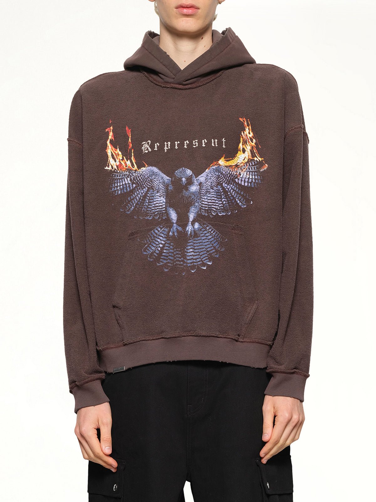 Reversible Living Legacy Falcon Hoodie in Nero
