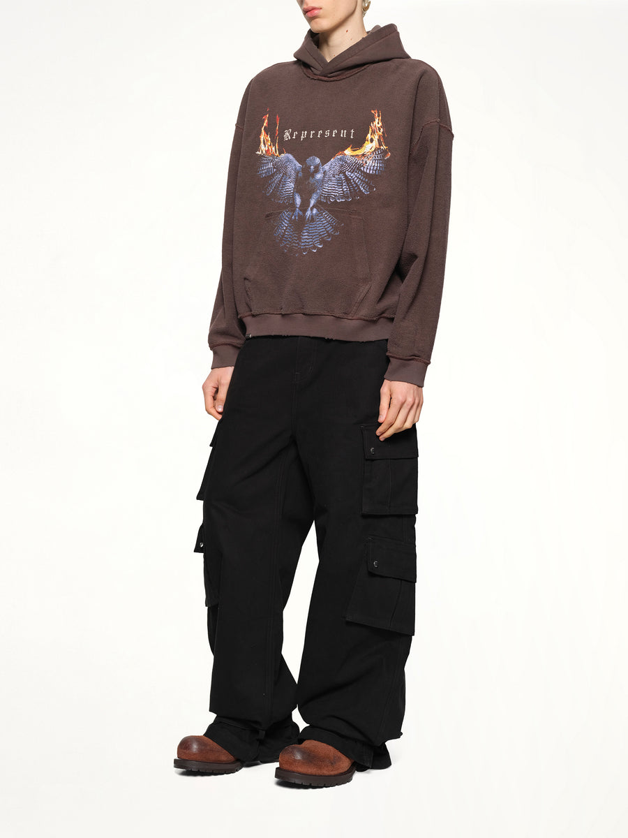Reversible Living Legacy Falcon Hoodie in Nero