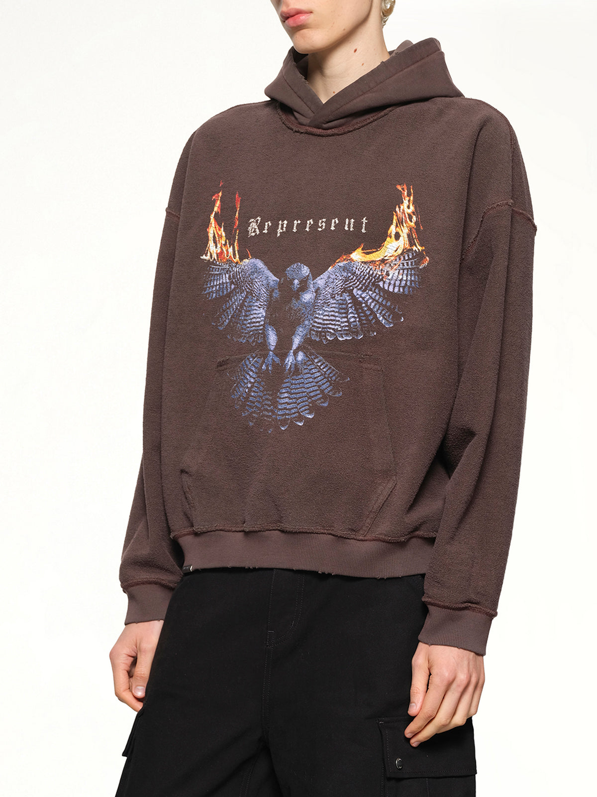 Reversible Living Legacy Falcon Hoodie in Nero