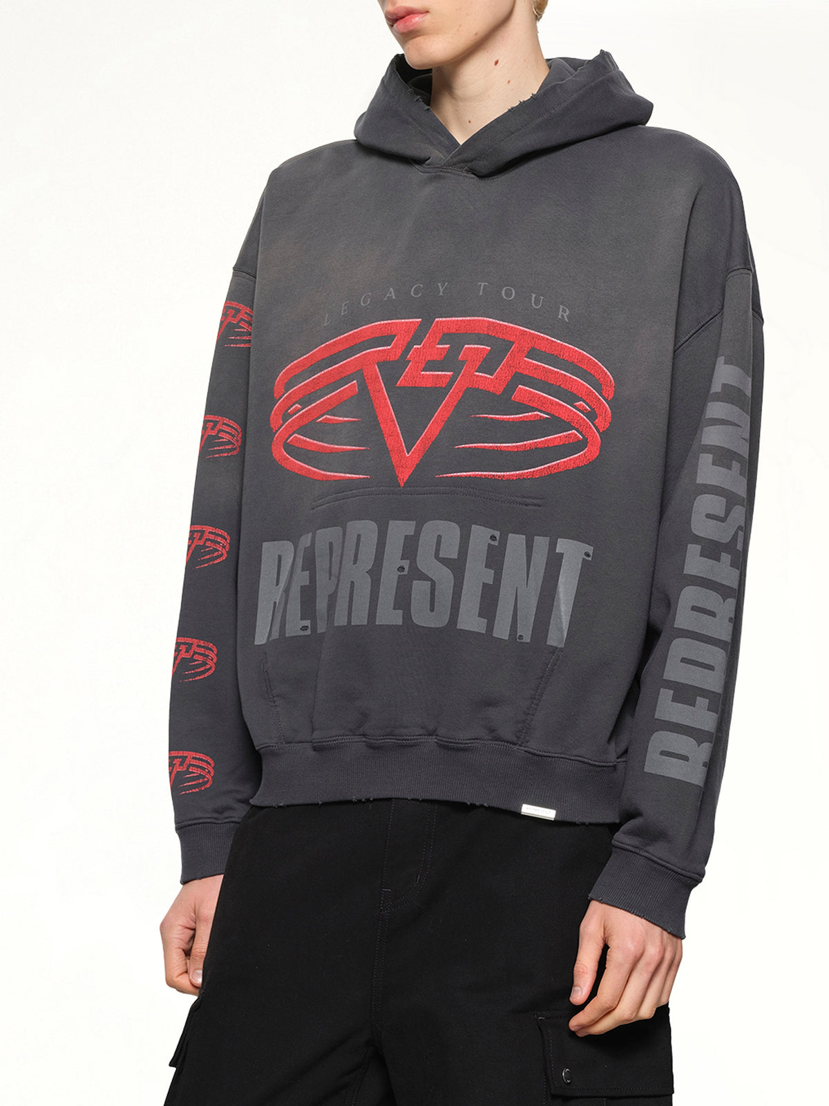 Reversible Living Legacy Falcon Hoodie in Sun Fade Grey