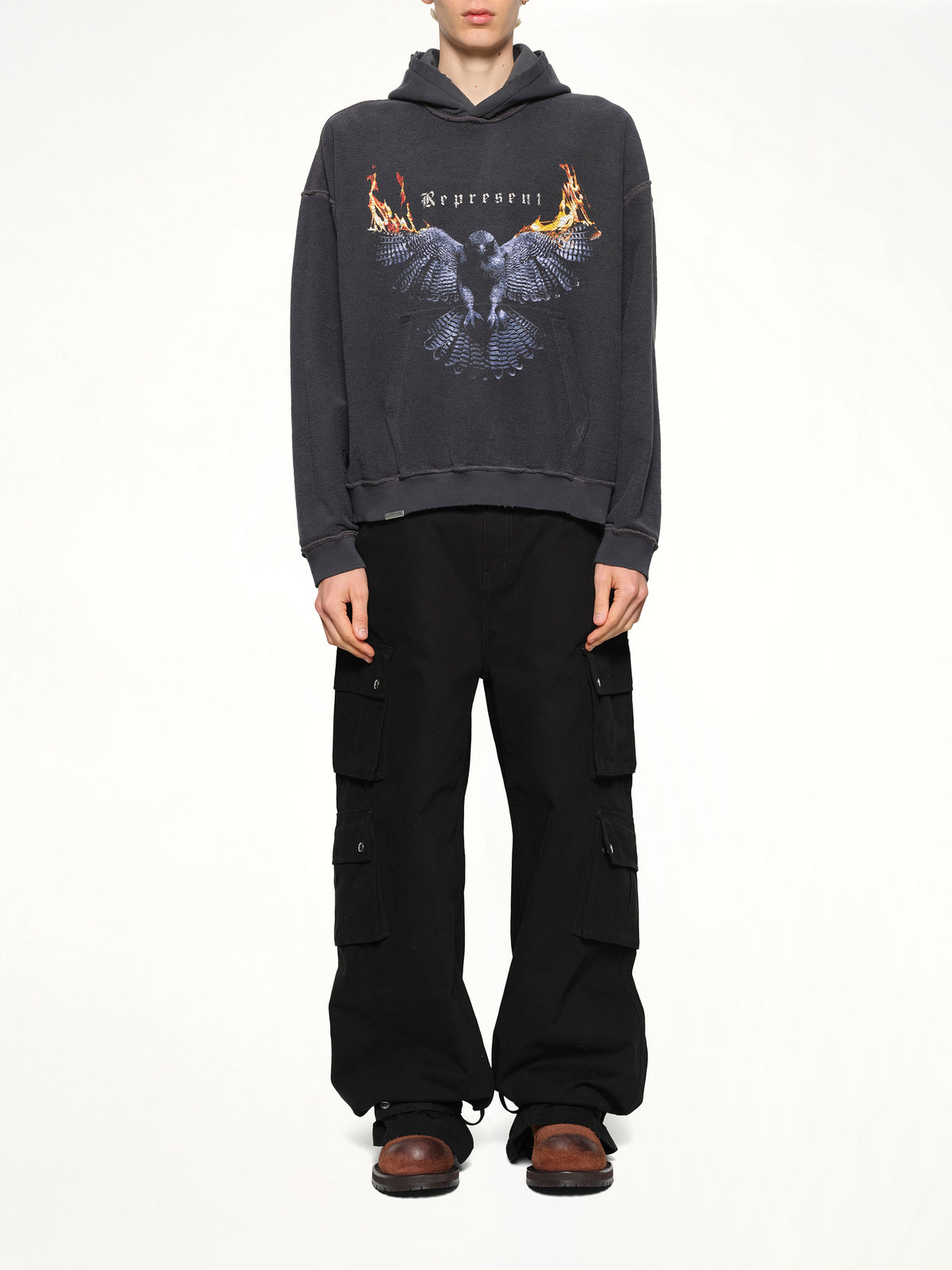 Reversible Living Legacy Falcon Hoodie in Sun Fade Grey