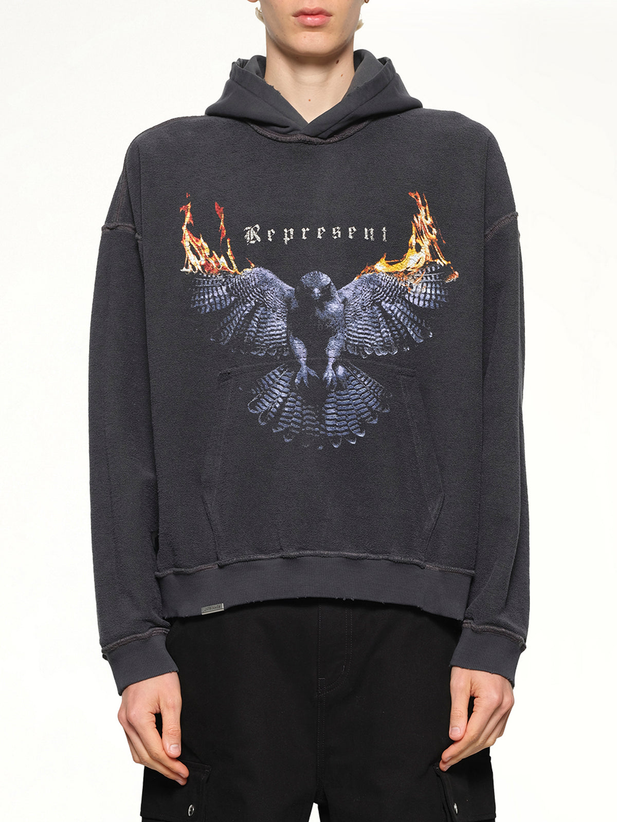 Reversible Living Legacy Falcon Hoodie in Sun Fade Grey