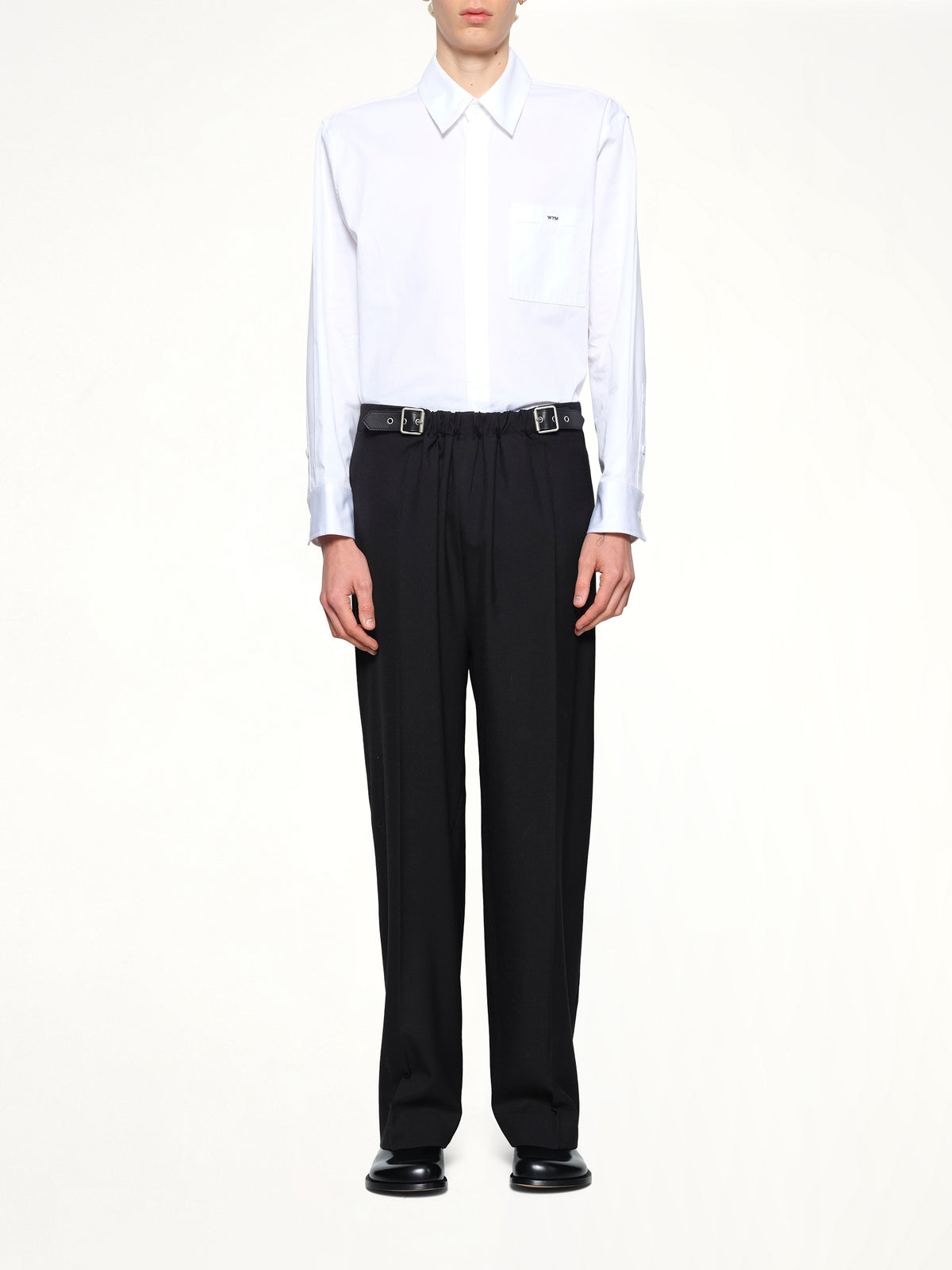 Belted Trousers in Black