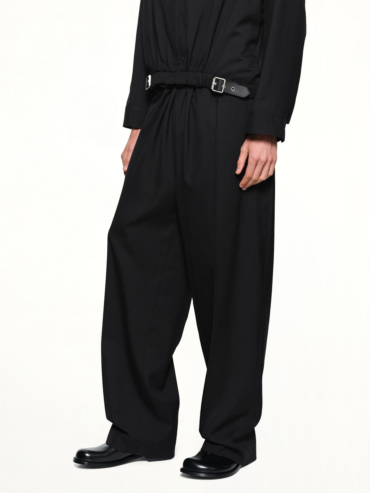 Belted Trousers in Black