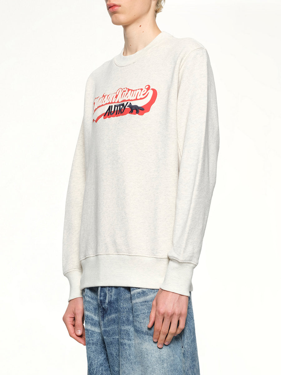Autry x Maison Kitsune Sweatshirt in Grey Melange
