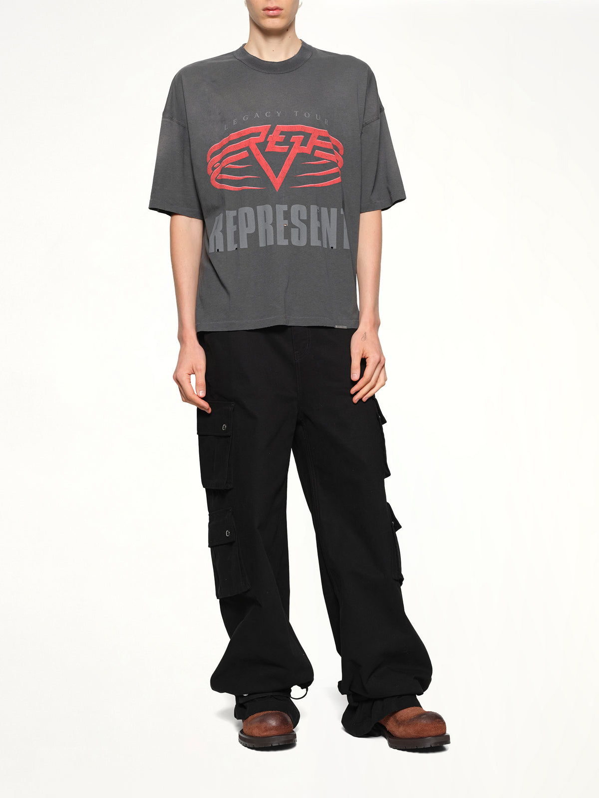Represent Living Legacy T-Shirt in Sun Fade Grey