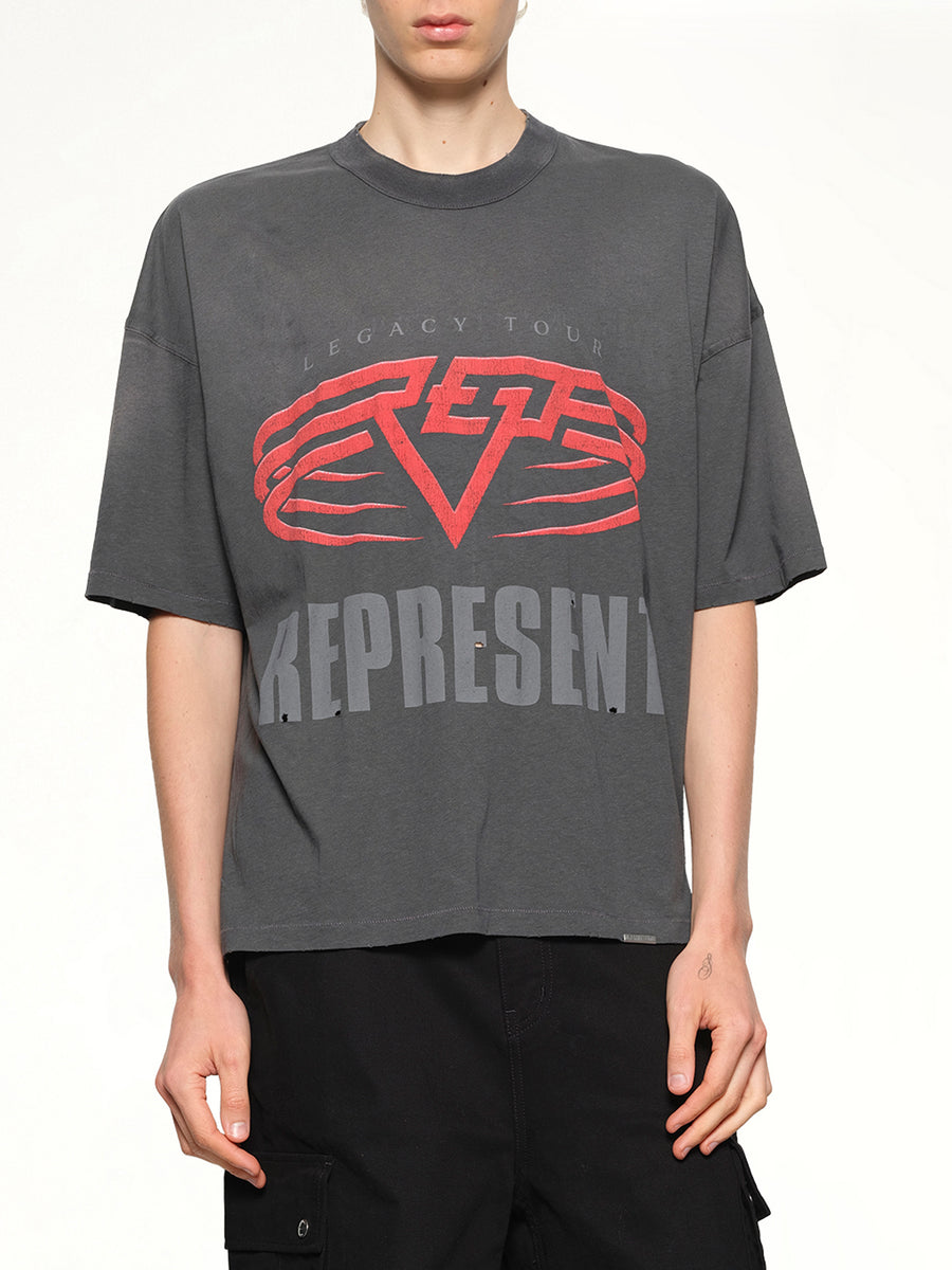 Represent Living Legacy T-Shirt in Sun Fade Grey