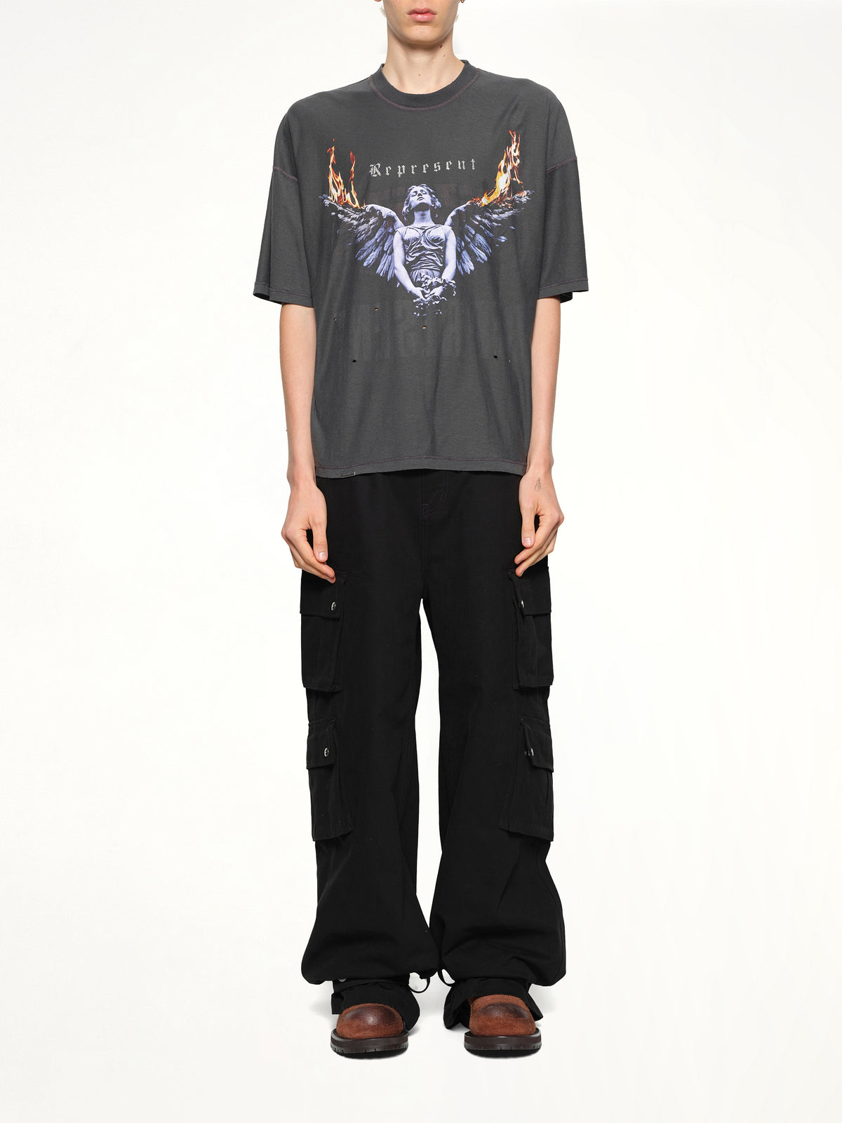 Represent Living Legacy T-Shirt in Sun Fade Grey