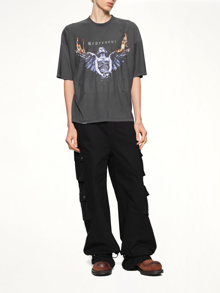 Represent Living Legacy T-Shirt in Sun Fade Grey