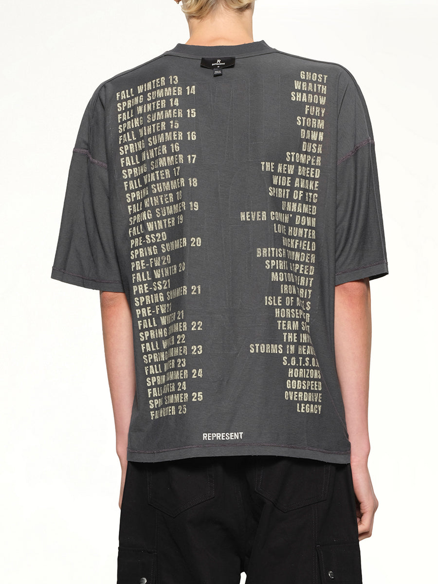 Represent Living Legacy T-Shirt in Sun Fade Grey