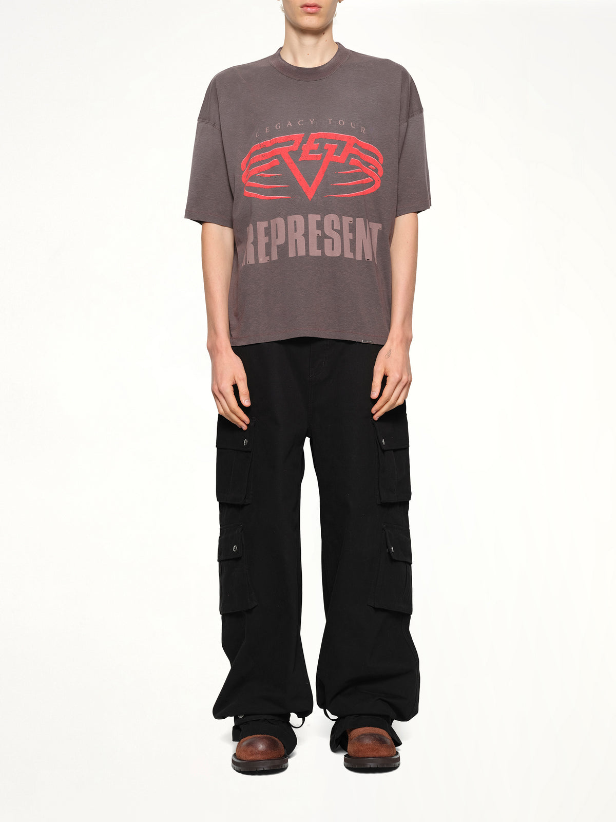 Reversible Living Legacy Falcon T-Shirt in Nero