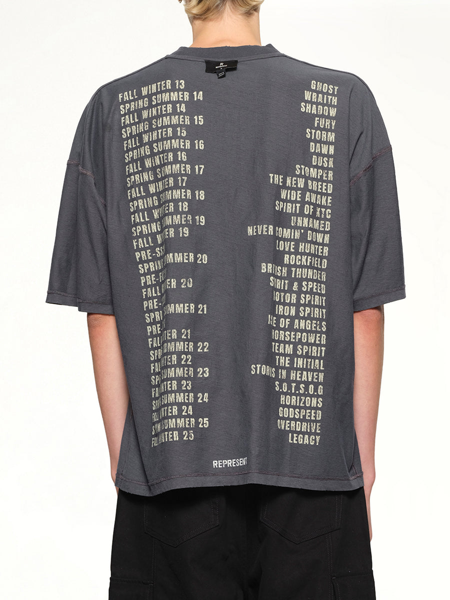 Reversible Living Legacy Falcon T-Shirt in Sun Fade Grey