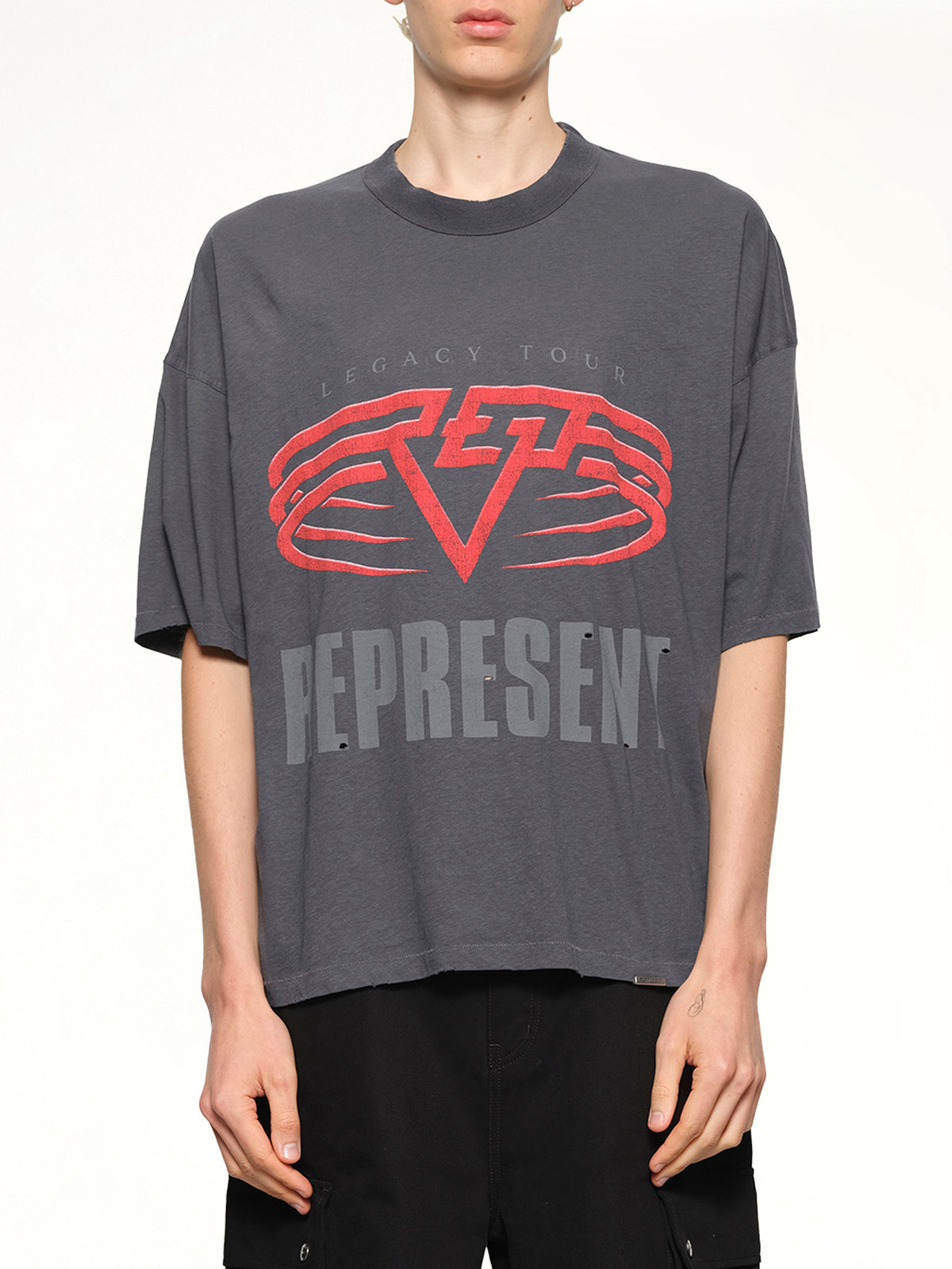 Reversible Living Legacy Falcon T-Shirt in Sun Fade Grey