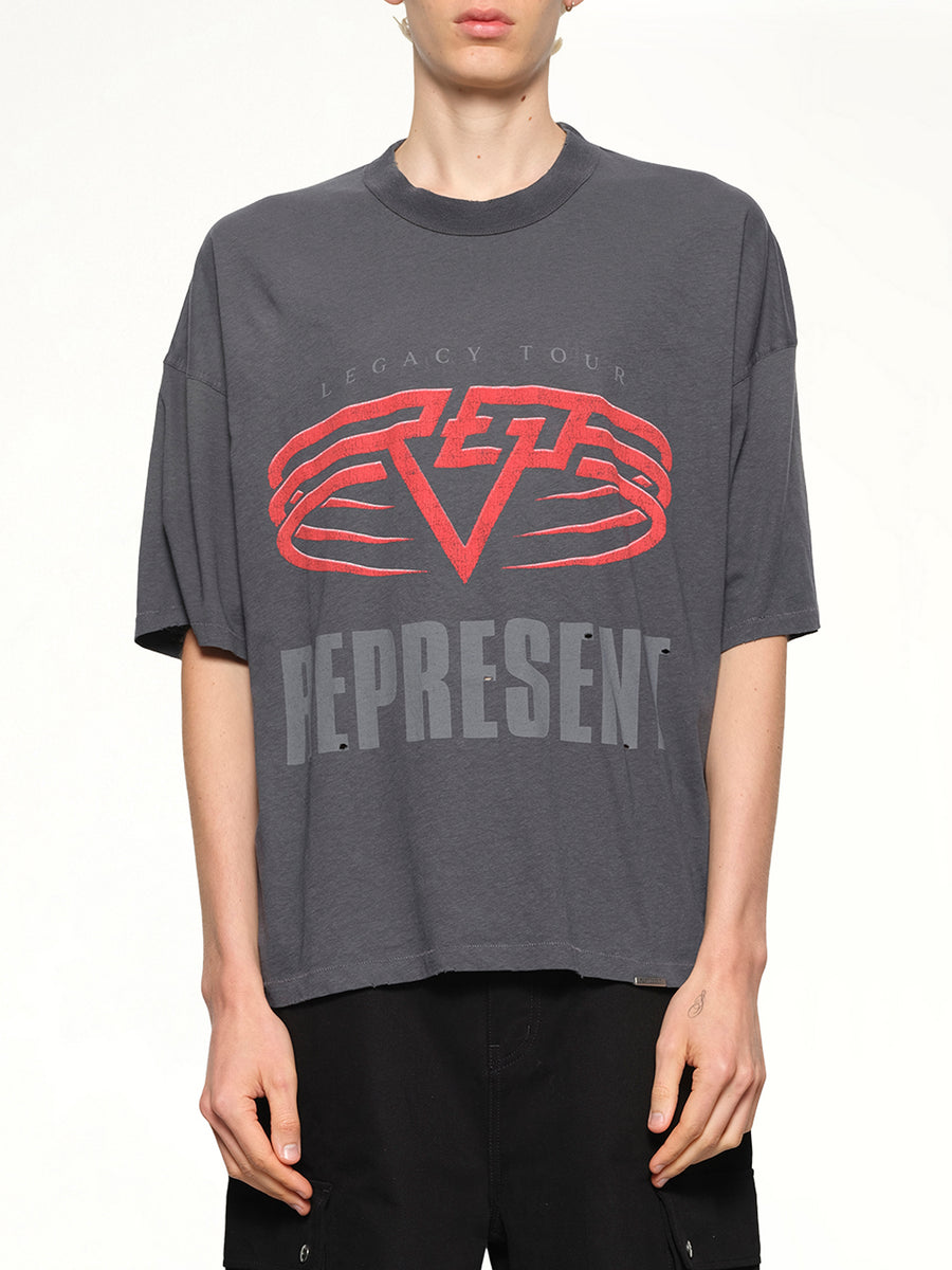 Reversible Living Legacy Falcon T-Shirt in Sun Fade Grey