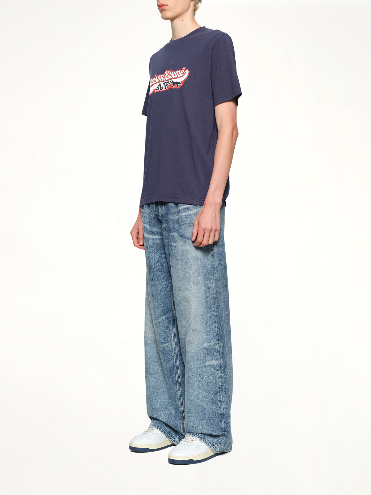 Autry x Maison Kitsune T-Shirt in Blue