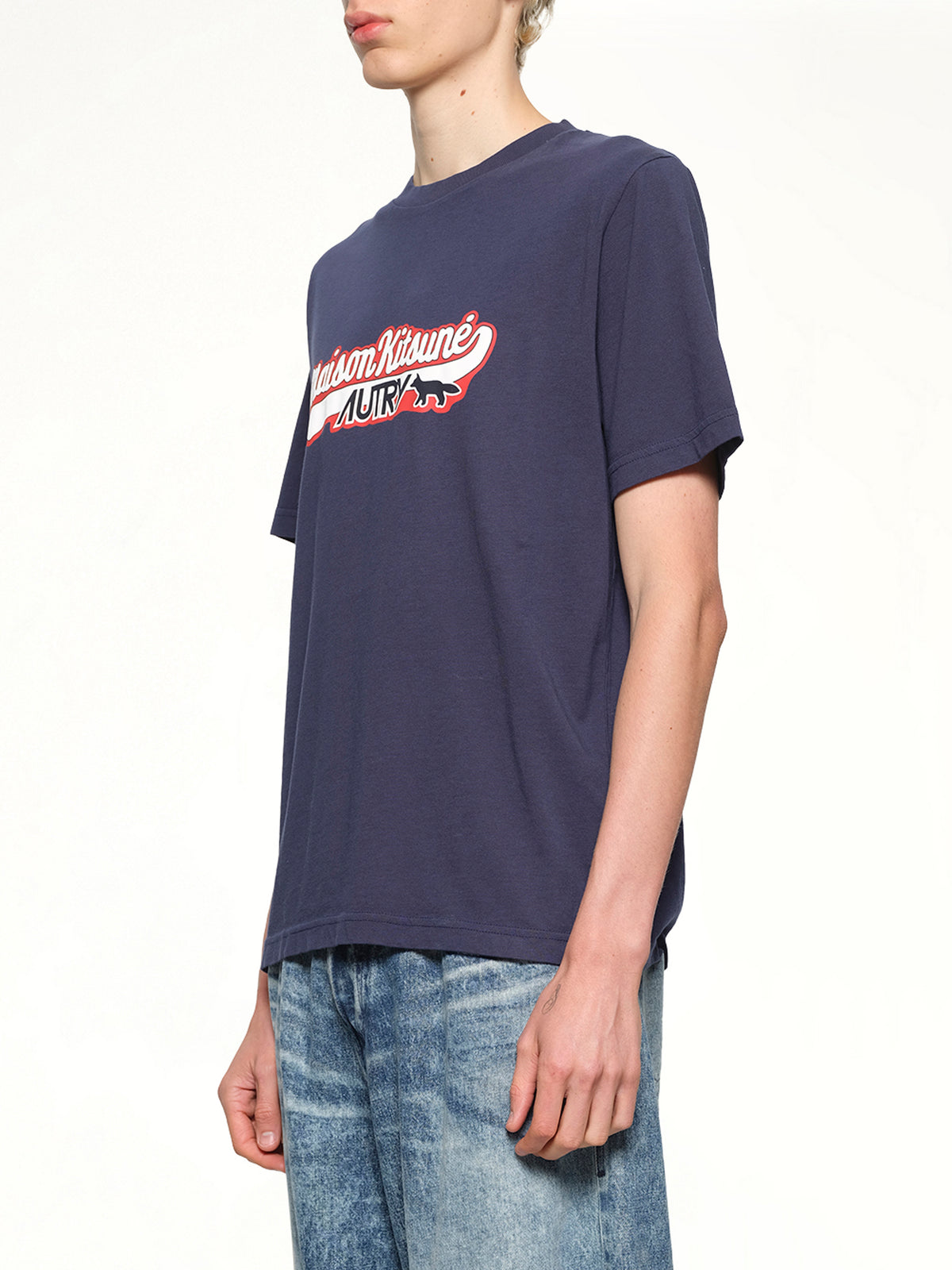 Autry x Maison Kitsune T-Shirt in Blue