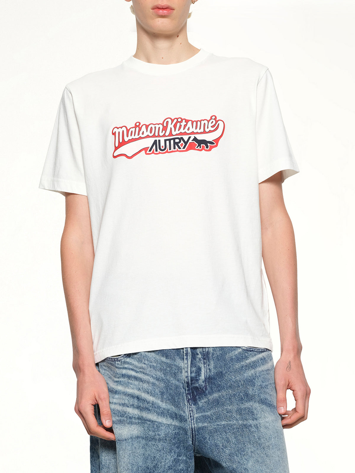 Autry x Maison Kitsune T-Shirt in White