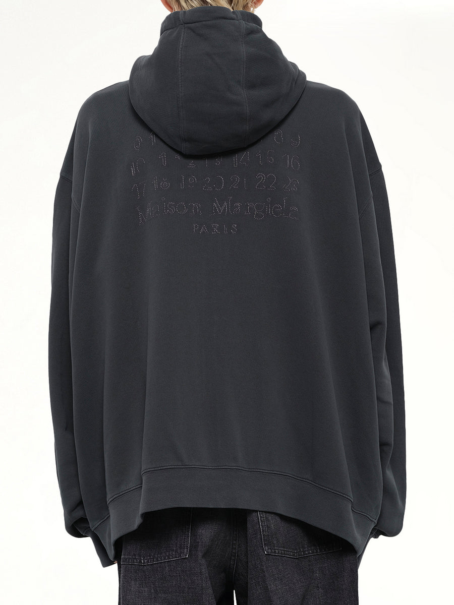 Lightweight Firm Zip Hoodie in Charcoal