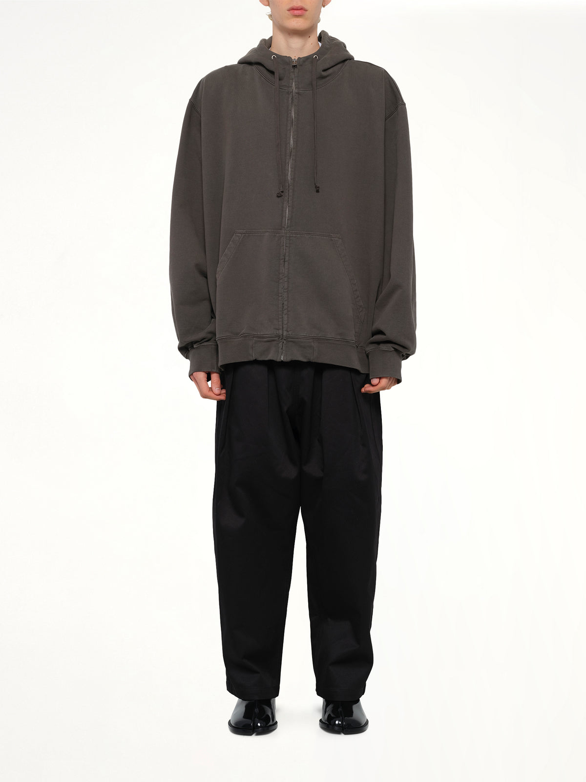 Zip Hoodie in Mink