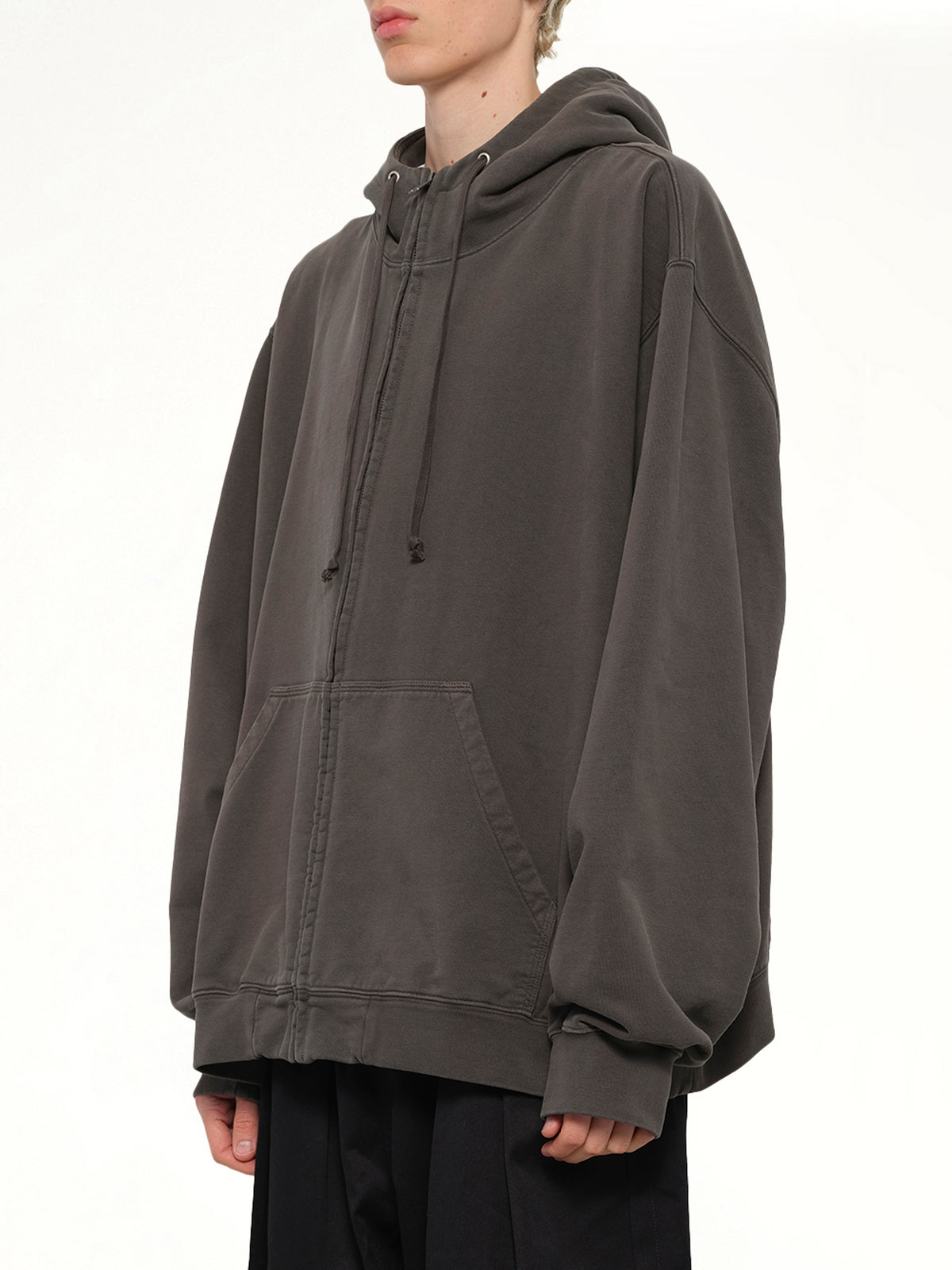 Zip Hoodie in Mink