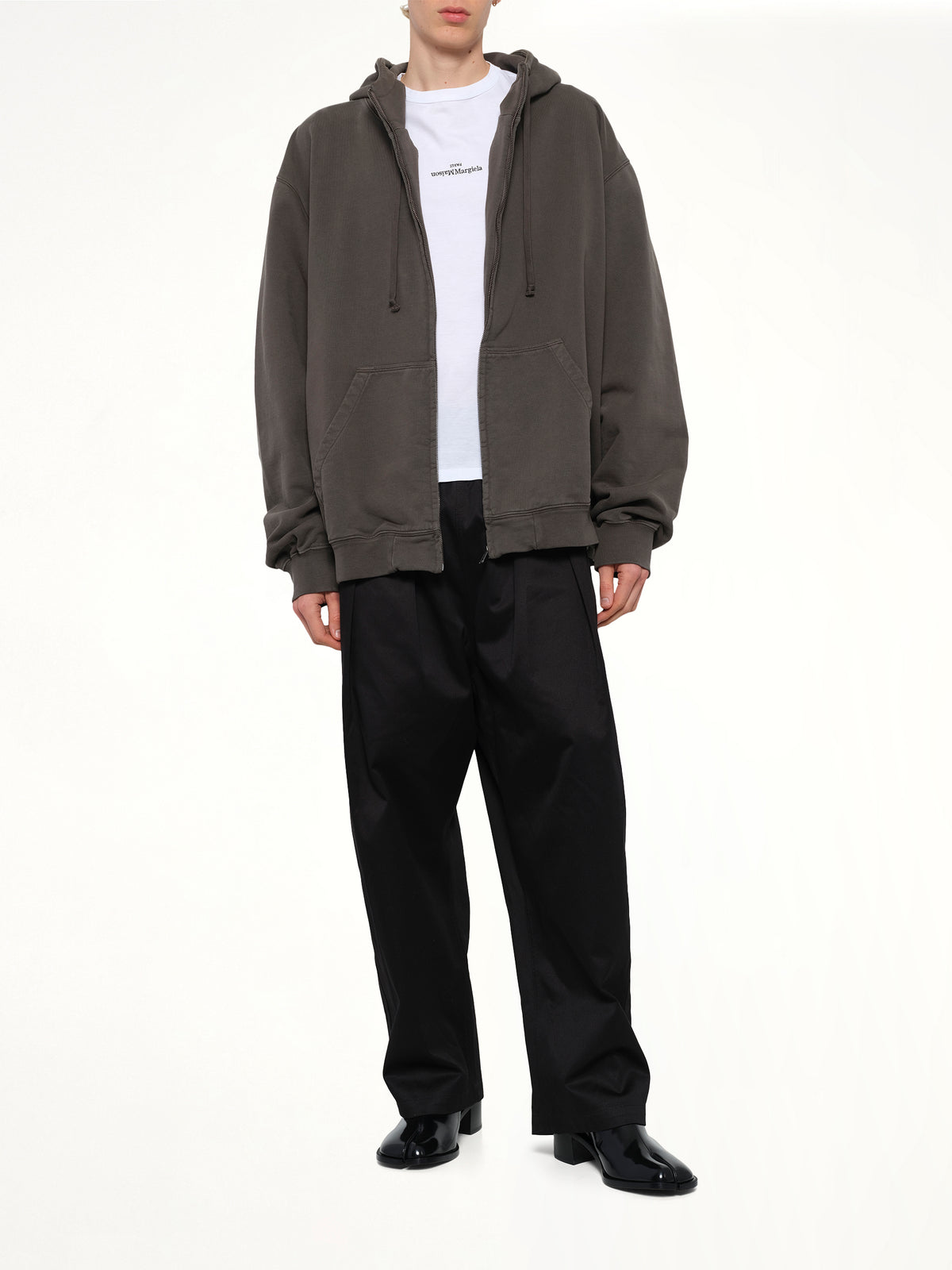 Zip Hoodie in Mink