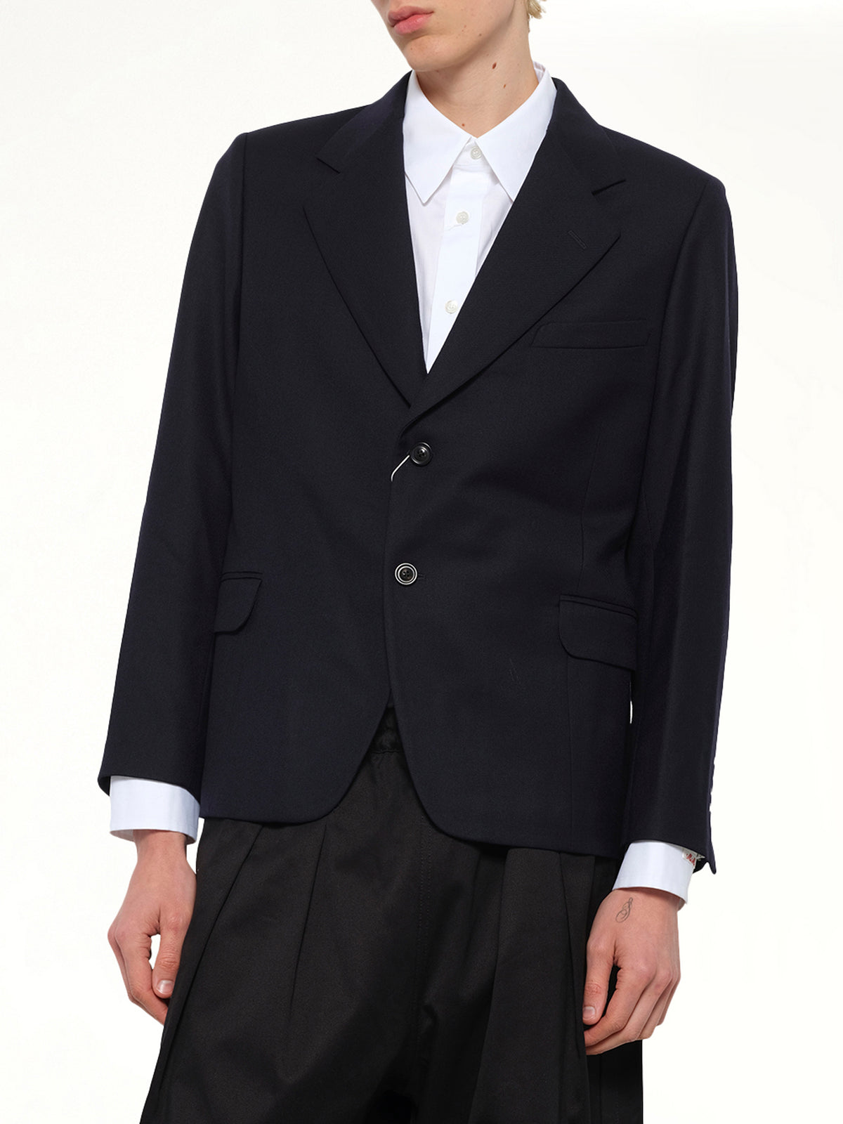 Virgin Wool Blazer in Blue
