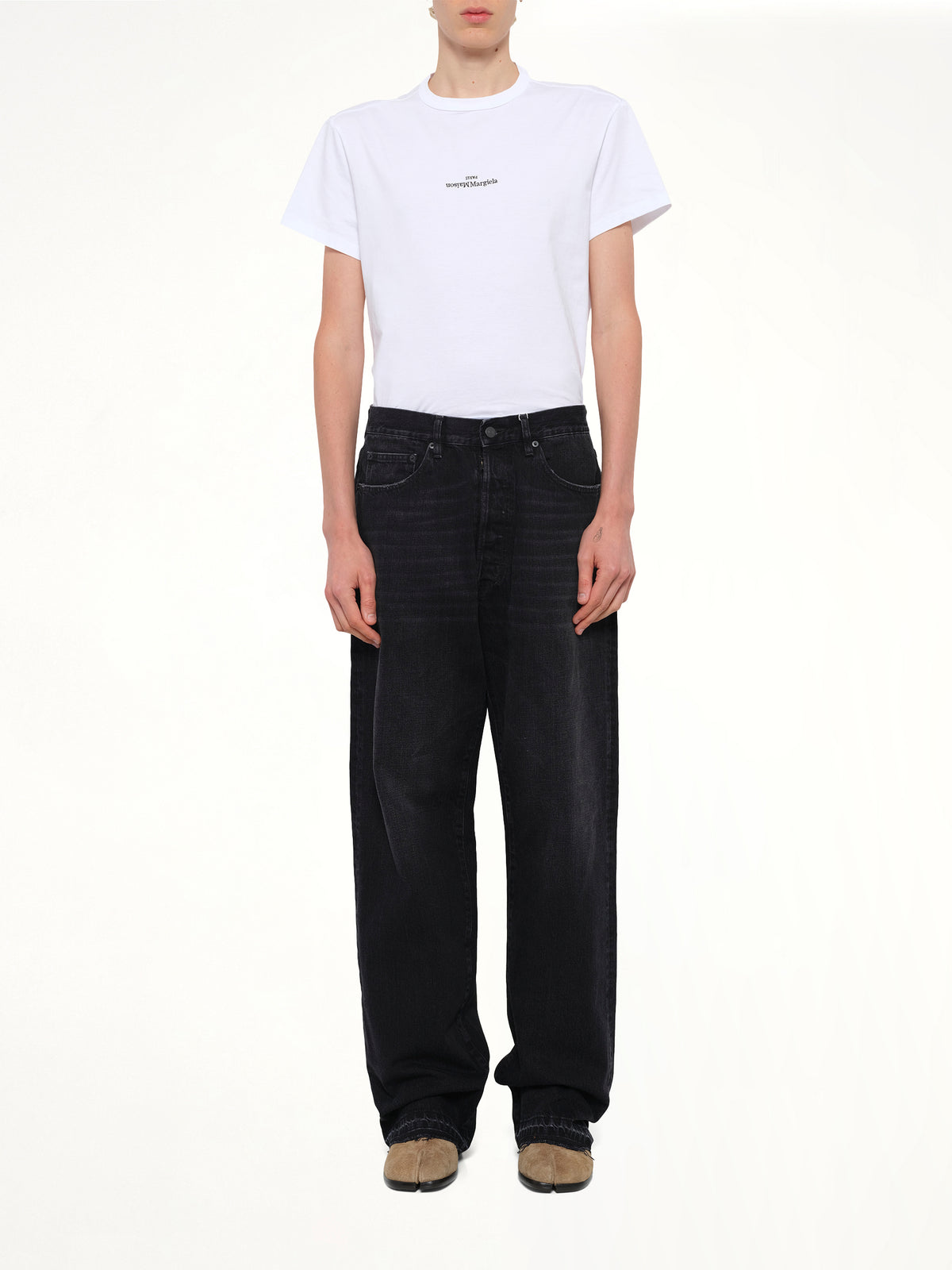 14 Oz Selvedge Denim Pants in Washed Black