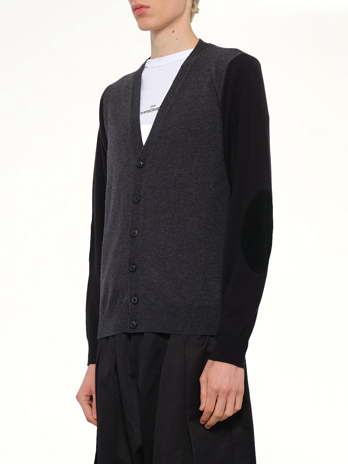 Two-Tone Cardigan in Grey/Black