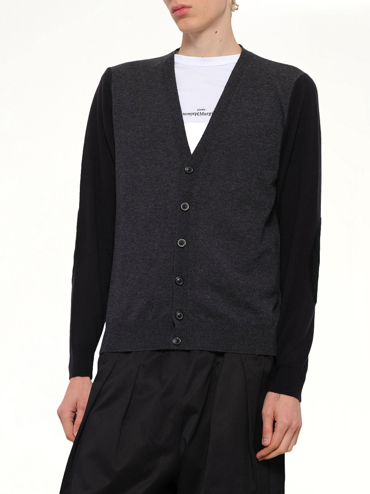 Two-Tone Cardigan in Grey/Black