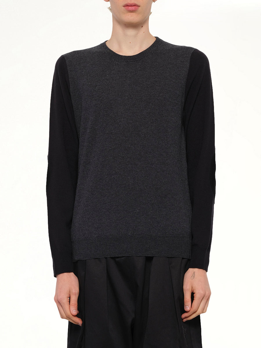 Two-Tone Sweater in Grey/Black
