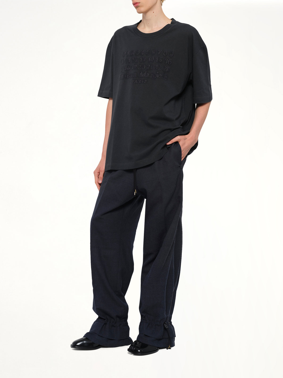 Wool Pants in Dark Blu