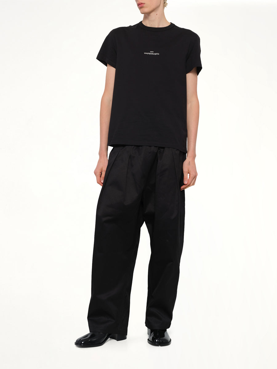 Cotton Twill Pants in Black