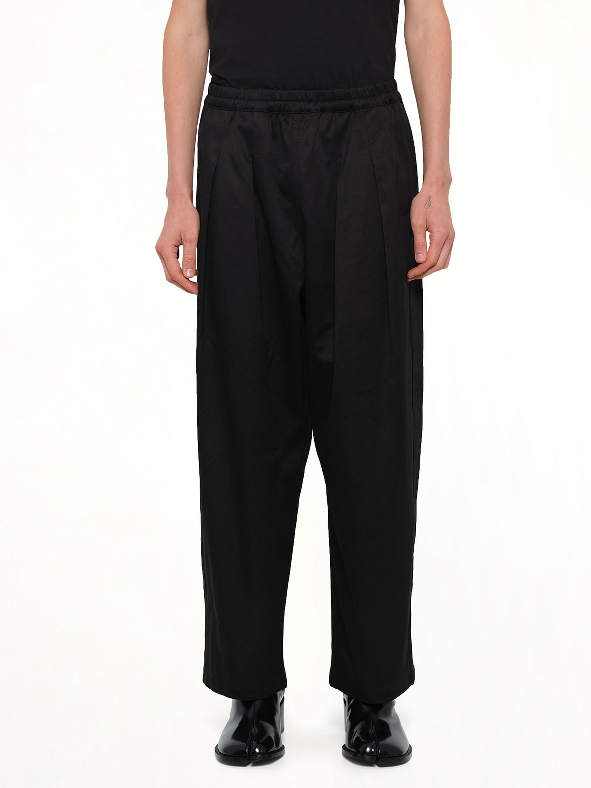 Cotton Twill Pants in Black