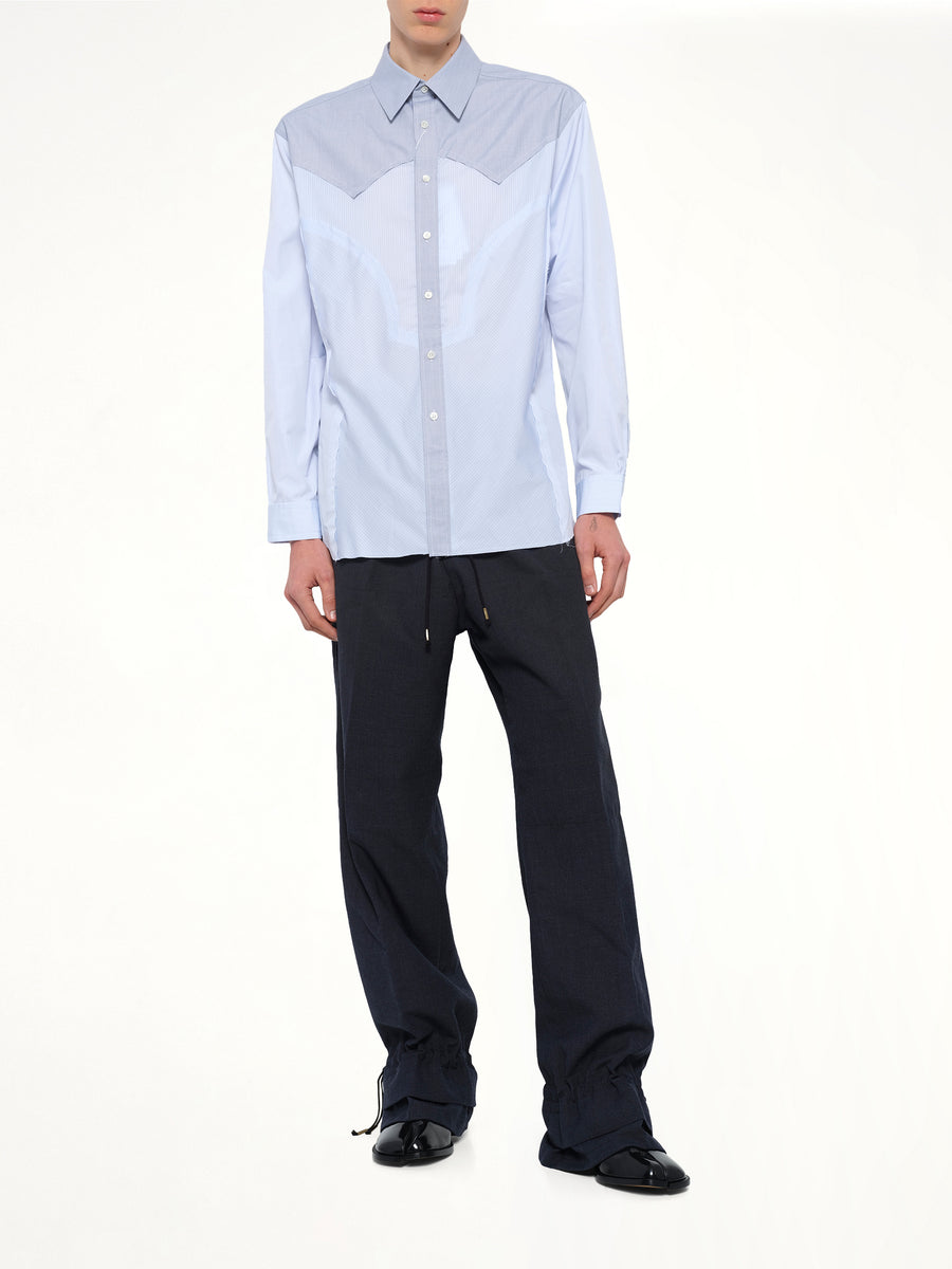 Classic Stripe Shirt in Azure
